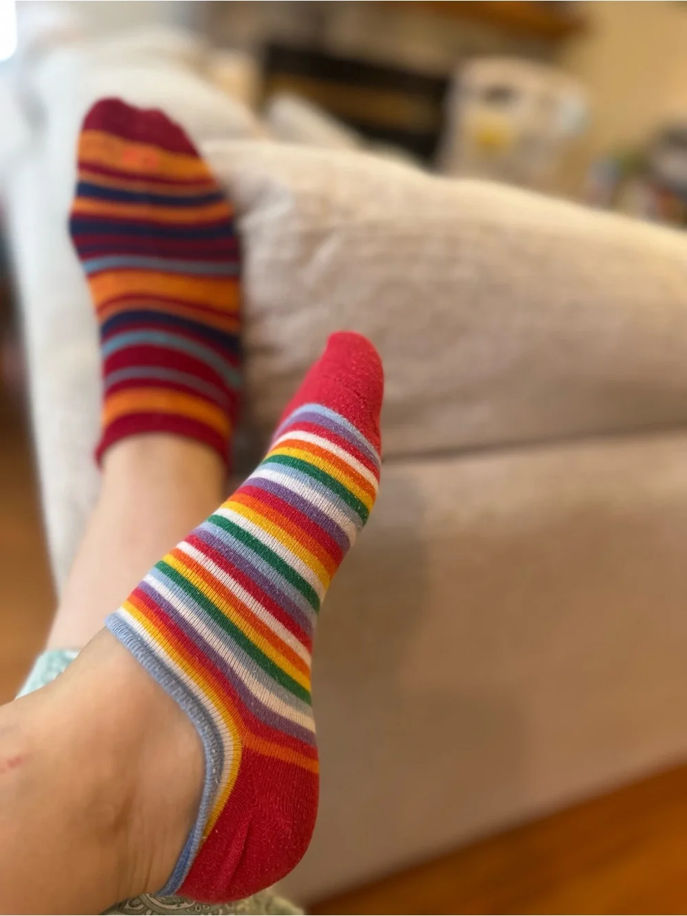 Women’s Colorful No-Show Stripe Socks - Multi-Color from Kb